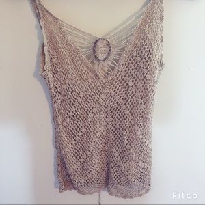 Vintage Crochet Knit Tank Top